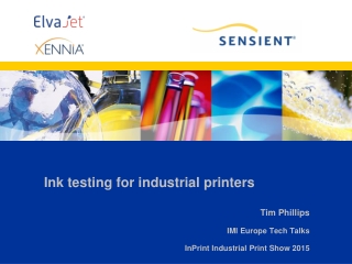 Ink testing for industrial printers