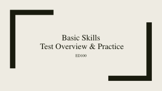 Basic Skills Test Overview &amp; Practice