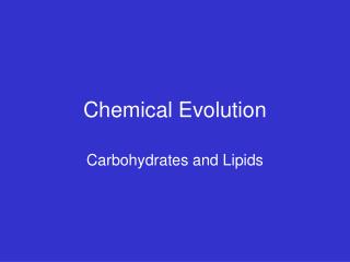 Chemical Evolution
