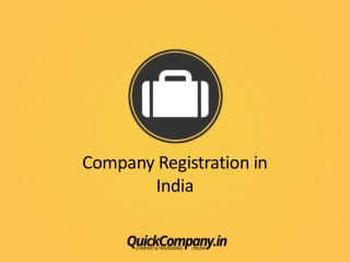 Company Registration in India