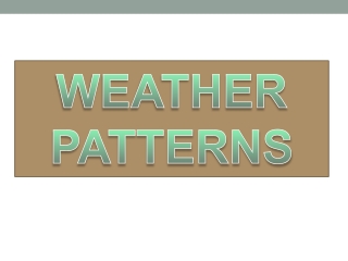 WEATHER PATTERNS