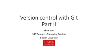 Version control with Git Part II