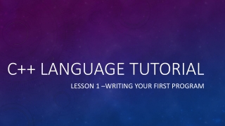 C++ Language Tutorial