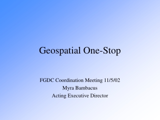 Geospatial One-Stop