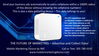 THE FUTURE OF MARKETING – Advertise and Collect Data!