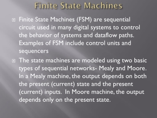 Finite State Machines