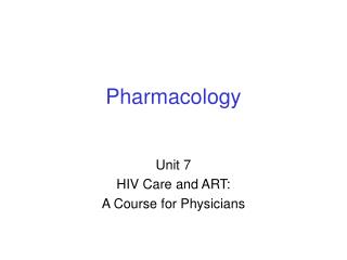 Pharmacology