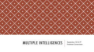 Multiple Intelligences