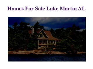 Homes For Sale Lake Martin AL