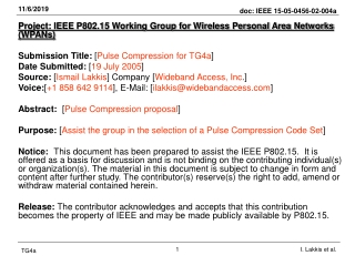 Project: IEEE P802.15 Working Group for Wireless Personal Area Networks (WPANs)