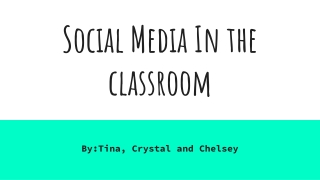 Social Media In the classroom