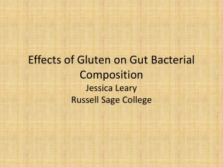 Effects of Gluten on Gut Bacterial Composition Jessica Leary Russell Sage College
