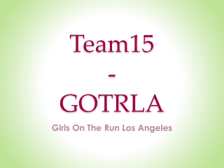 Team15 - GOTRLA