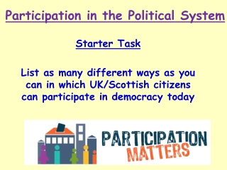 Participation in the Political System