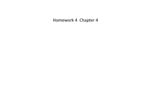 Homework 4 Chapter 4