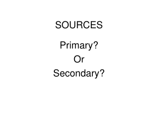 SOURCES