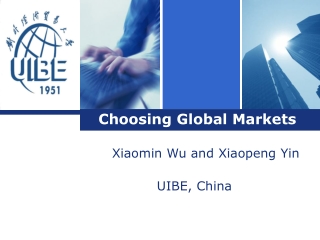 Choosing Global Markets