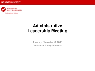 Administrative Leadership Meeting