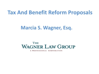 Tax And Benefit Reform Proposals