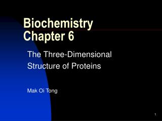 Biochemistry Chapter 6