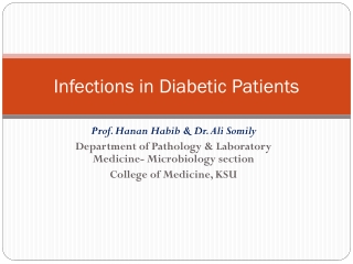 Infections in Diabetic Patients