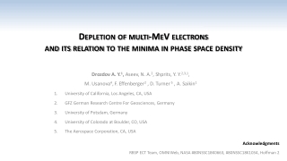 Depletion of multi-MeV electrons and its relation to the minima in phase space density