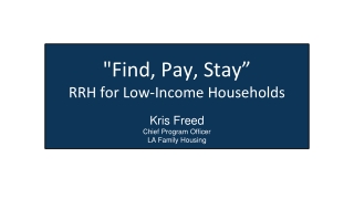 Kris Freed Chief Program Officer LA Family Housing