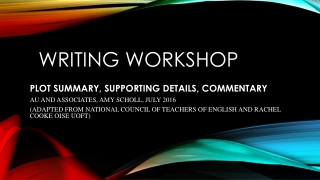 WrITING WORKSHOP