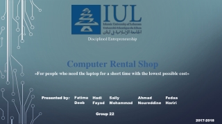 Disciplined Entrepreneurship Computer Rental Shop