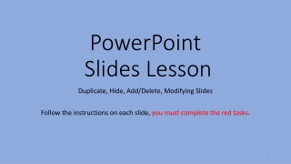 PowerPoint Slides Lesson