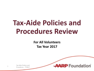 Tax-Aide Policies and Procedures Review
