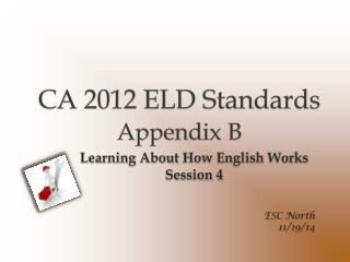 CA 2012 ELD Standards Appendix B