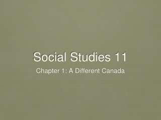 Social Studies 11