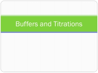 Buffers and Titrations