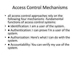 Access Control Mechanisms