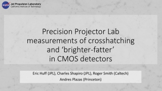 Precision Projector Lab measurements of crosshatching and ‘brighter-fatter’ in CMOS detectors