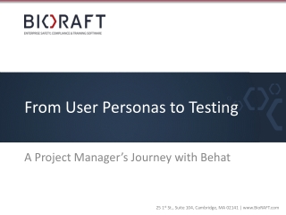 From User Personas to Testing