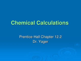 Chemical Calculations