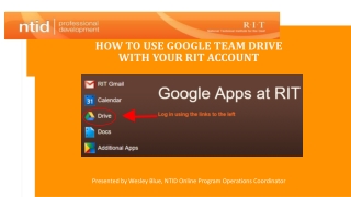 How to Use Google Team Drive with your RIT account