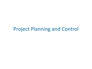 Project Planning and Control