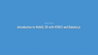 WebGL basics