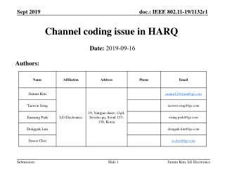 Channel coding issue in HARQ