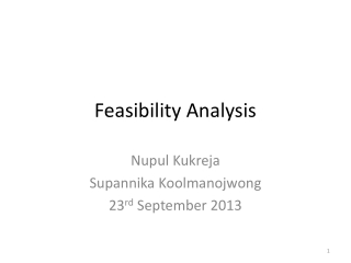 Feasibility Analysis