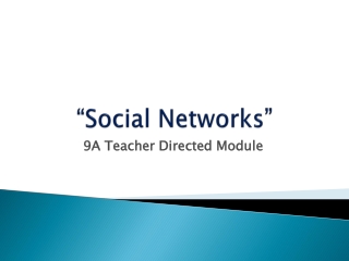“Social Networks”