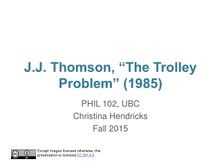 J.J. Thomson, “The Trolley Problem” (1985)