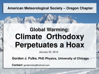 American Meteorological Society – Oregon Chapter