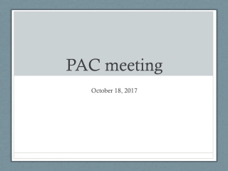 PAC meeting