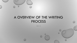 A Overview of the Writing Process