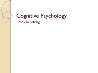 Cognitive Psychology