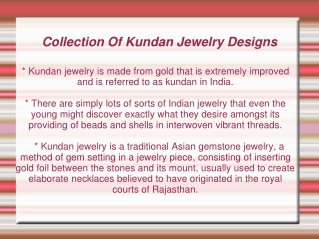 Collection Of Kundan Jewelry Designs